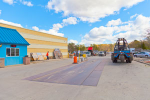 We have a large supply yard behind our retail store