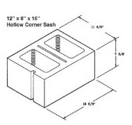 Atlantic Masonry Supply corner pier 12 inch