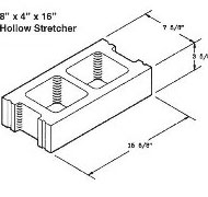 Atlantic Masonry Supply 8 inch half high
