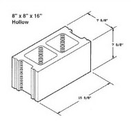 Atlantic Masonry Supply 8 inch hollow brick