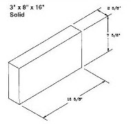 Atlantic Masonry Supply 3 inch solid brick