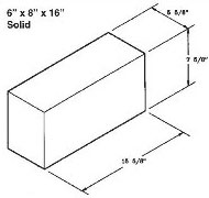 Atlantic Masonry Supply 6x8x16 inch solid brick